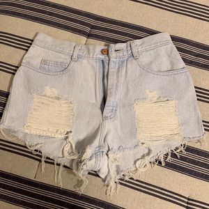 LF denim shorts